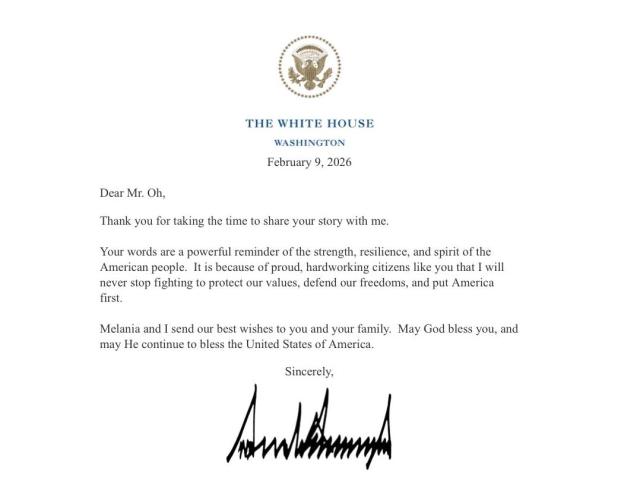 트럼프 서한 사진연합뉴스