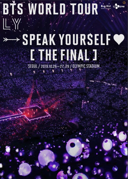This photo provided by BigHit Music show poster of BTS Speak Yourself tour  Courtesy of BigHit Music