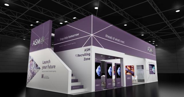 세미콘 코리아에 배치된 ASM 부스 이미지 모습 사진ASM