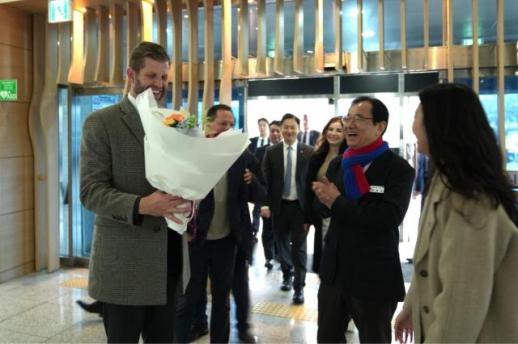 이현재 하남시장 찾은 트럼프 차남 에릭 트럼프...K-스타월드 부지 방문