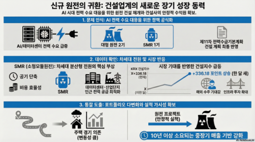 탈원전 접고 신규 원전 재개…건설업계, AI 전성시대 흐름  원전 훈풍
