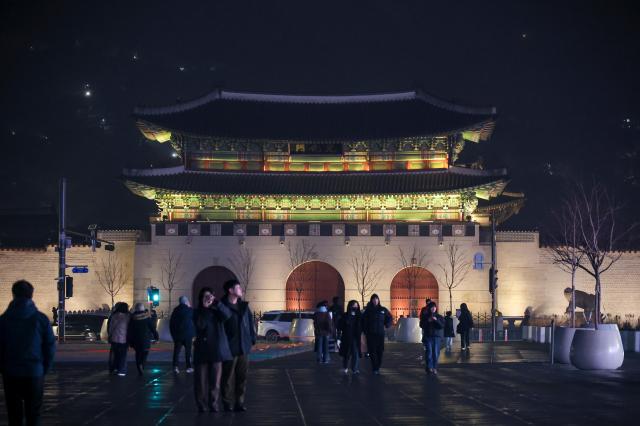 A view of Gwanghwamun Square in Jongno District Seoul on Feb 10 2026 A BTS performance is scheduled to take place with Gwanghwamun Gate in the background AJP Yoo Na-hyun