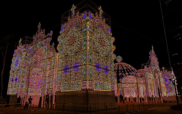 The “2026 Lotte Luminarie” event is underway at World Park Plaza of Lotte World Tower in Songpa-gu Seoul on Feb 9 2026 AJP Yoo Na-hyun