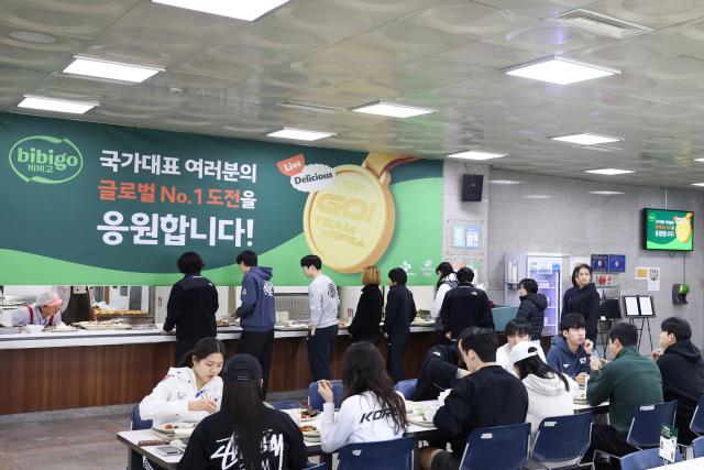 CJ는 대회에 앞서 태릉 및 진천 국가대표선수촌에서 ‘비비고데이’ 행사를 개최해 선수단을 응원했다 사진대한체육회