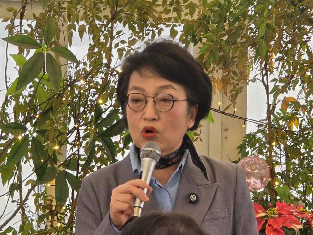 김진애 국가건축정책위원회 위원장이 13일 서울 중구 한 식당에서 열린 신년 간담회에서 모두발언하고 있다 사진국토부 출입기자단