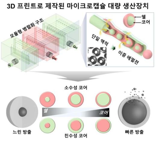 국립부경대 황윤호 교수팀, 3D 프린팅 기반 마이크로캡슐 대량생산 플랫폼 개발
