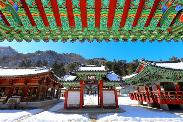 강원 인제군 백담사 설경사진인제군