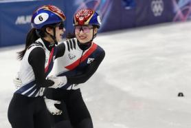 Choi Min-jeong, Kim Gil-li and Noh Do-hee draw 1,500 quarterfinal heats at Milan Olympics