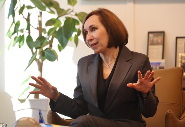 Brazilian Ambassador Marcia Donner Abreu speaks about bilateral trade and integration ahead of the upcoming state visit during an exclusive interview in Seoul on Feb 19 AJP Han Jun-gu