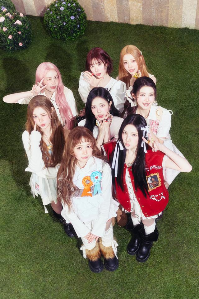 This photo provided by SM Entertainment show group Photo of K-pop girl group Hearts2Hearts 