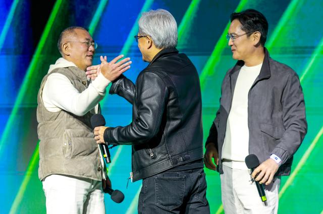 지포스 기념 행사 참석한 젠슨 황-이재용-정의선사진연합뉴스