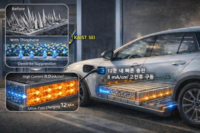 S. Korean researchers develop protective layer to enable fast charging for lithium batteries