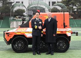 Hyundai Motor Group Donates Unmanned Firefighting Robots to Help Protect Firefighters