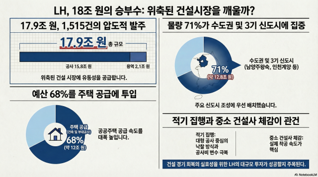 LH, 연 18조원 발주 예고…건설시장 숨통 트일까