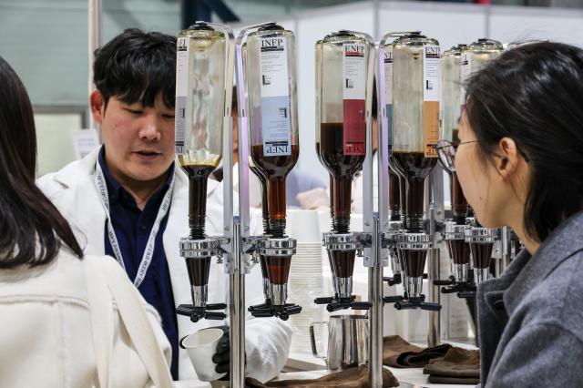 The 2026 Seoul Cafe  Bakery Fair Season 1 is underway at SETEC in Gangnam District Seoul on Feb 25 2026 AJP Yoo Na-hyun