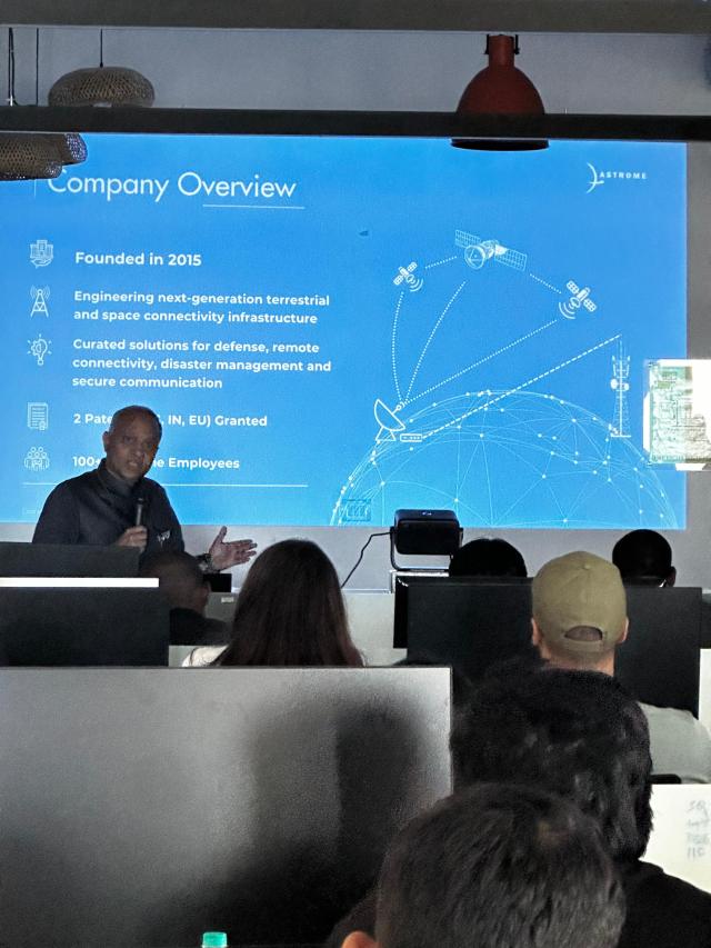 벤카테시 쿠마란 Astrome Technologies 사장이 2026년 2월 22일 발언하고 있다 Astrome Technologies 제공