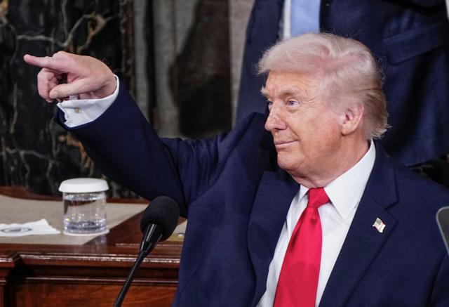 도널드 트럼프 미국 대통령의 국정연설 사진UPI·연합뉴스