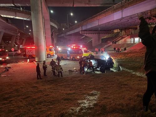 반포대교서 추락한 포르쉐 운전자, 약물운전 혐의로 긴급체포