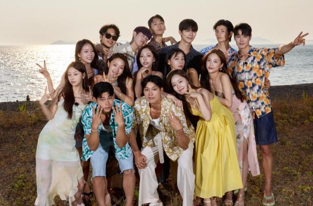 Members of Singles Inferno pose in a promotional image shared by Netflix Korea on X on Feb 13 2026