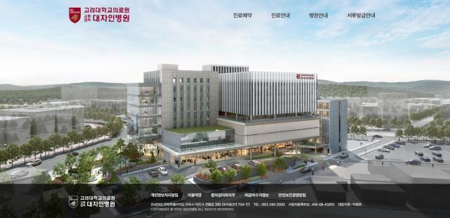 대자인병원 홈페이지 캡쳐