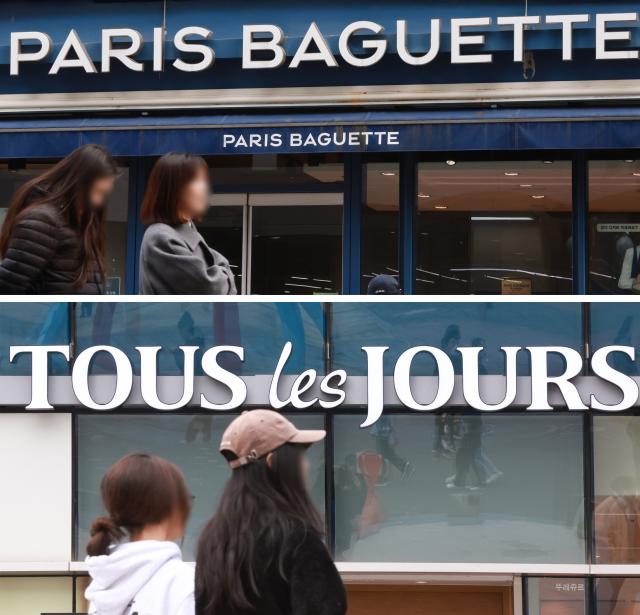 서울의 파리바게뜨위와 뚜레쥬르 매장 사진연합뉴스