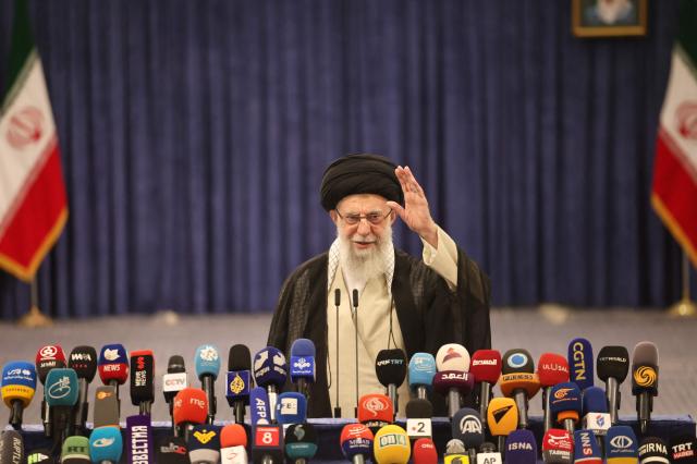 rans supreme leader Ayatollah Ali Khamenei gestures as he addresses the press after casting of his ballot in the presidential runoff elections in Tehran on June 28 2024 US President Donald Trump announced on February 28 2026 that Irans supreme leader Ali Khamenei is confirmed dead The United States and Israel launched strikes against Iran on February 28 with Israels public broadcaster reporting that the Iranian supreme leader had been targeted as the Islamic republic retaliated with barrages of missiles at Gulf states and Israel AFPYonhap