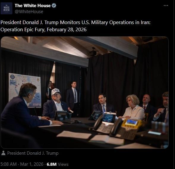 하메네이 폭격 지시한 그 장소.. 트럼프 자택 상황실 보니