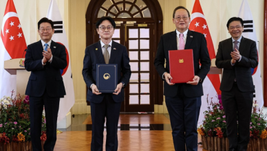 한국·싱가포르 FTA 개선협상 개시…합의통상·원전 등 협력 고도화