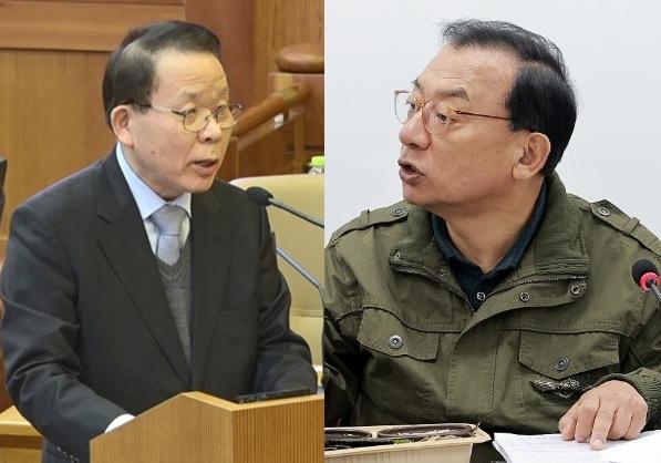 김이수 더불어민주당 공관위원장좌 및 이정현 국민의힘 공관위원장우  출처  연합뉴스