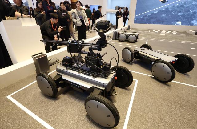 Hyundai Motor Group Robotics LABs MobED Basic model is demonstrated at AW 2026 at COEX in Gangnam Seoul March 4 2026 Yonhap