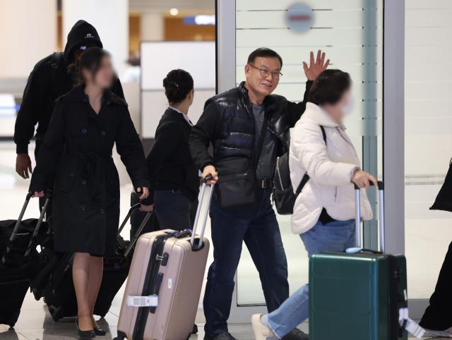 Travelers and passengers who visited the Middle East arrive through Terminal 2 at Incheon International Airport as Middle East tensions worsen following US and Israeli attacks on Iran March 5 2026 Yonhap