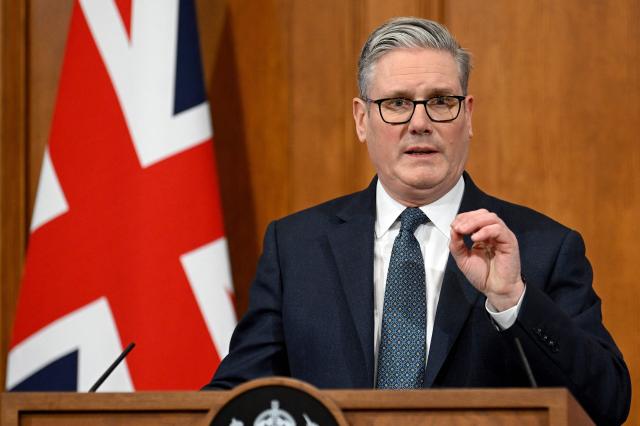 Britains Prime Minister Keir Starmer makes a statement from Downing Street in central London on March 5 2026 in relation to the US-Israel war with Iran AFP-Yonhap 
