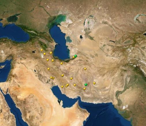 이란의 세계유산 분포도 사진유네스코