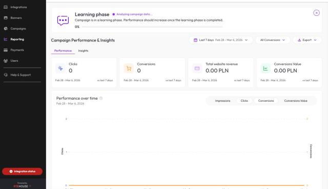 ‘rtb닷컴’ 광고 플랫폼 대시보드 화면 사진RTB House