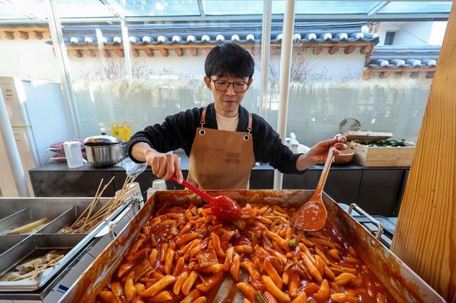 K-food dishes served on the first floor during a morning rave event at the YLESS flagship store in Bukchon Seoul on March 7 2026 AJP Yoo Na-hyun