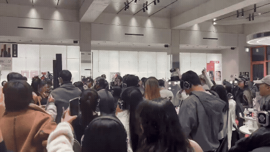 Participants gather for a “morning rave” event at the YLESS flagship store in Bukchon central Seoul where a DJ performance and beauty experiences drew about 200 attendees March 7 2026 AJP Ryu Yuna