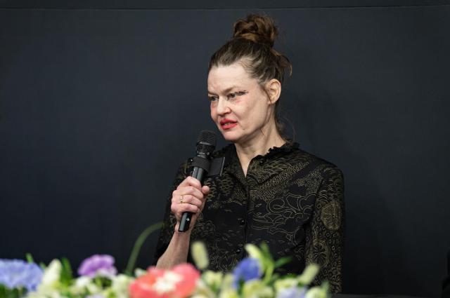 재키’의 안무가 샤론 에얄이 10일 세종문화회관에서 열린 간담회에서 질문에 답하고 있다 사진세종문화회관 