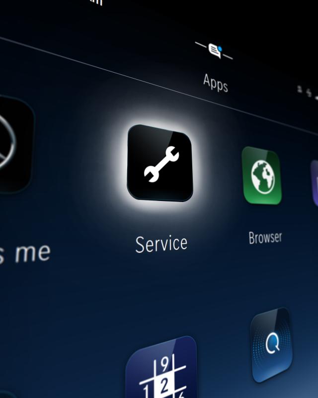 메르세데스-벤츠 차량 내 서비스센터 예약 전용 온보드 서비스 애플리케이션사진벤츠코리아