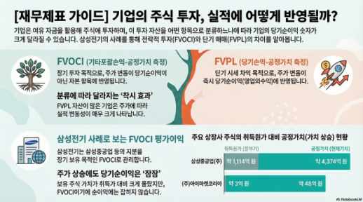 [아주 쉬운 재무제표] 기업도 주식투자 한다…평가이익 A to Z