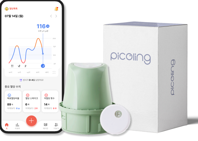 체내연속혈당기 피코링 제품 이미지사진HLB라이프케어