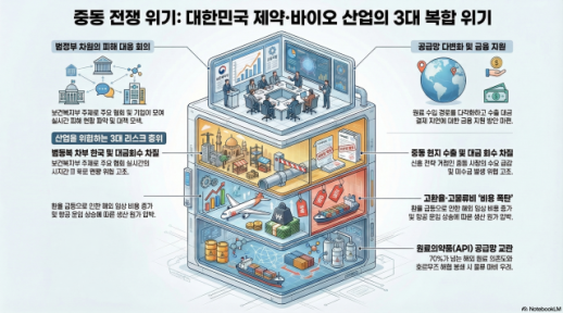 K-제약·바이오, 원료·물류·환율 삼중 악재…중동 수출 흔들리나