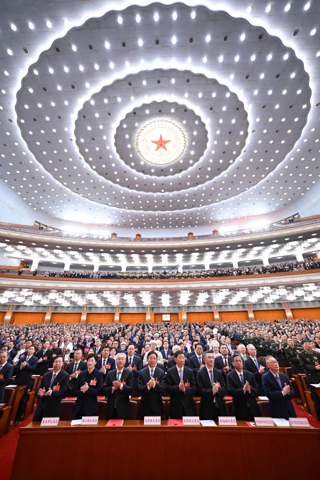 12일 중국 베이징 인민대회당에서 전국인민대표대회전인대 폐막식이 열렸다 사진신화통신