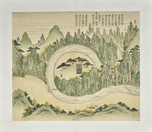 단종이 유배된 청령포의 실경을 그린 청령포도자료-한국학중앙연구원