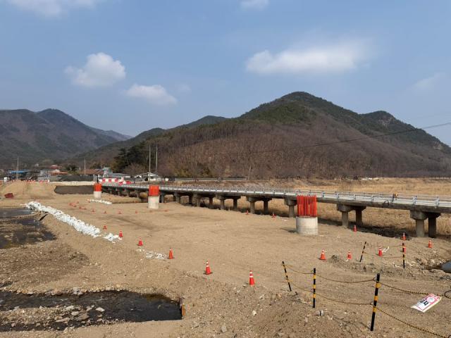 모동지구 풍수해생활권 종합합정비사업백화교 재가설 현장 사진상주시