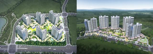 고덕국제신도시 수자인풍경채 12단지 조감도 사진BS한양