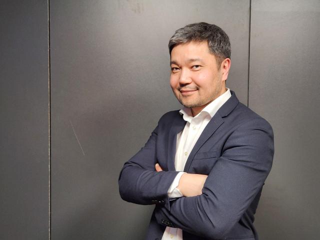 Daniyar Zhumagulov Astana Hubs Director of the Office of International Relations and Investments poses for a photograph during an interview session on March 12 AJP Park Sae-jin 