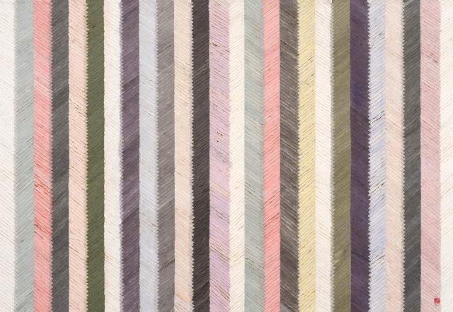 김민정 Zip 한지에 혼합매체 90×130cm 2025 사진개럴리현대 