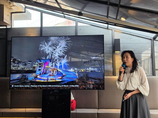 김희정 뉴사우스웨일즈주관광청 한국 사무소 이사가 17일 오전 연남동 모처에서 열린 미디어 간담회에 참석해 발표하고 있다 사진기수정 기자