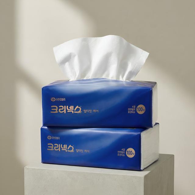 크리넥스 얼티밋케어 로션티슈 사진유한킴벌리