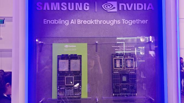 미국 캘리포니아 새너제이에서 열린 엔비디아 GTC 2026 삼성전자 부스에 전시된 엔비디아 차세대 그래픽카드GPU 베라 루빈 플랫폼 사진조성준 기자